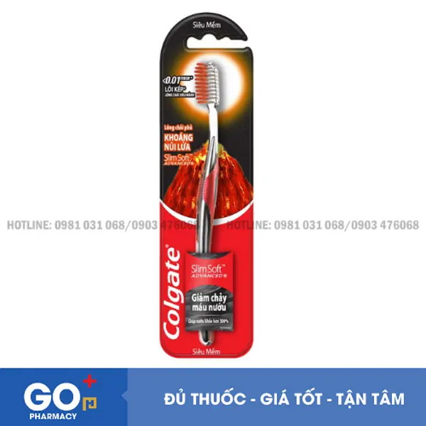 Bàn chải Colgate SlimSoft advanced giảm chảy máu chân răng